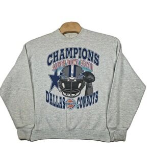 Vintage Dallas Cowboys Super Bowl XXVIII Sweatshirt Men L Back To Back Champions